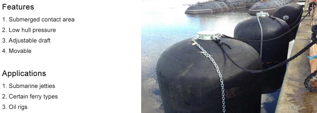 US Navy Specifications Yokohama Hydro Pneumatic Fenders for Submarine